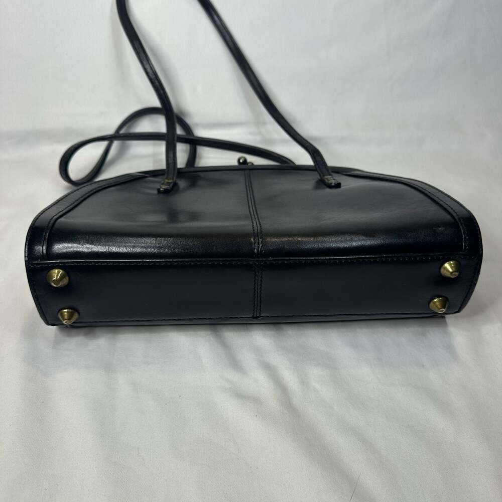 Fossil Forever Vintage Black Leather Kiss-Lock Shoulder Bag - Picture 4 of 10
